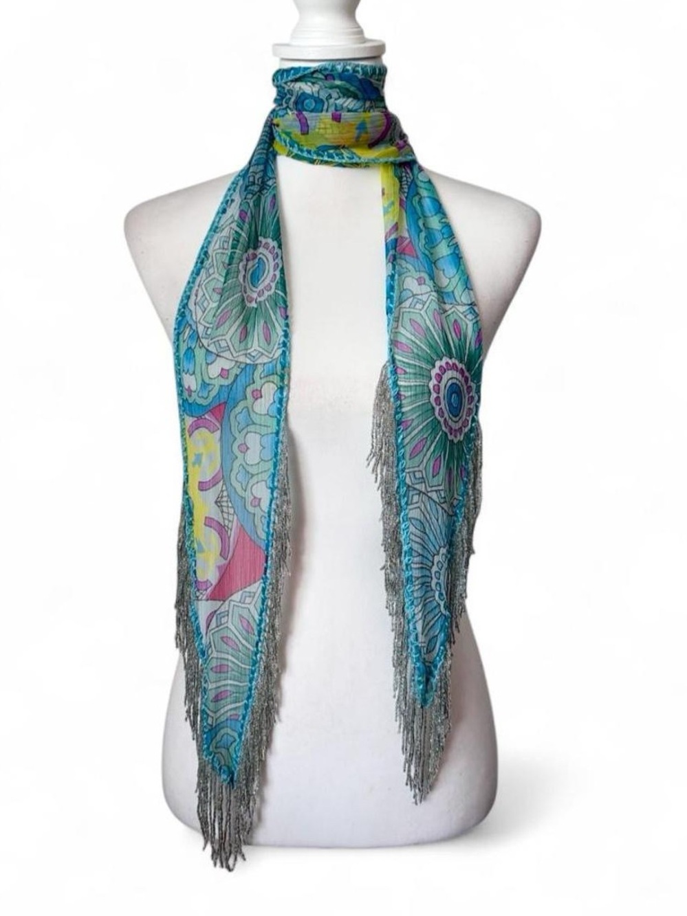 Pazuki Silk Beaded Scarf